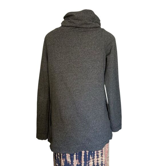 Lululemon Savasana Wrap Sweater oversized funnel neck snap Jacket size 4 - Picture 5 of 7